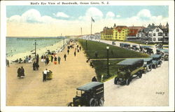 Bird's Eye View Of Boardwalk Ocean Grove, NJ Postcard Postcard