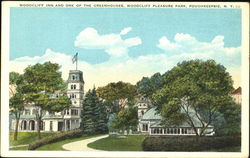 Woodcliff Inn And One Of The Greenhouses, Woodcliff Pleasure Park Postcard