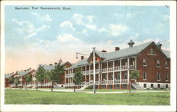 Barracks Fort Leavenworth, KS Postcard Postcard