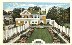 R. D. Eaton Residence And Sunken Garden Norwich, NY Postcard Postcard