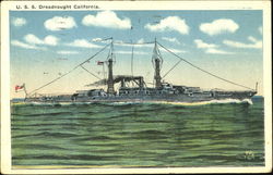 U. S. S. Dreadnought Navy Postcard Postcard