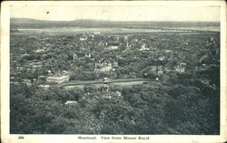 Montreal View From Mount Royal Postcard