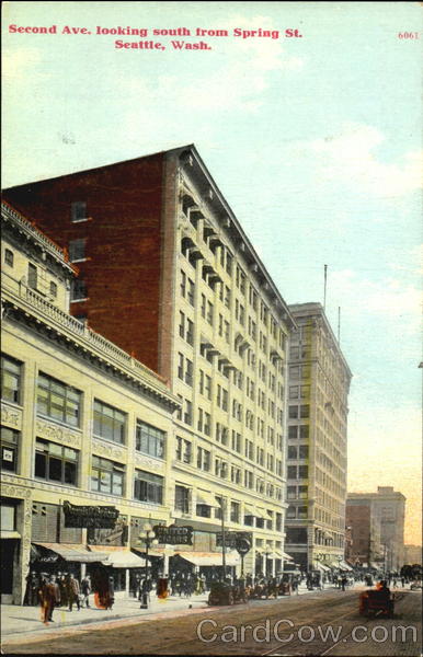Second Ave. Looking South From Spring St, Second Ave. looking south from Spring St Seattle Washington