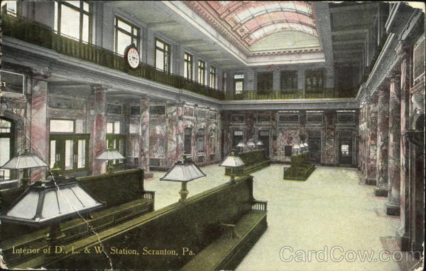 Interior Of D. L. & W. Station Scranton Pennsylvania