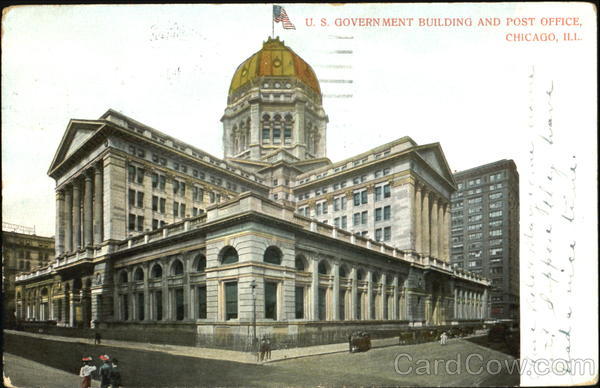 U. S. Government Building And Post Office Chicago Illinois