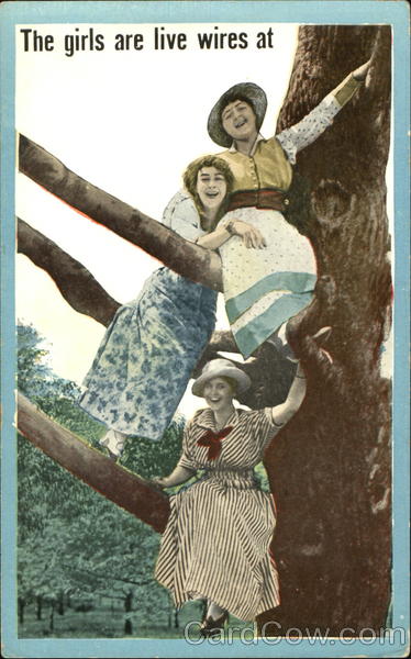 The Girls Are Live Wires At Comic, Funny