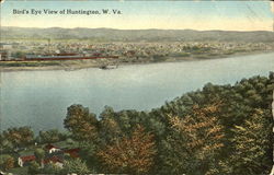 Bird's Eye View Of Huntington Postcard