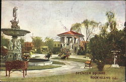 Spencer Square Rock Island, IL Postcard Postcard