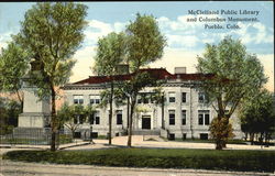 Mcclelland Public Library And Columbus Monument Mcclelland Public Library And Columbus Monument