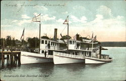 Damariscotta River Steamboat Co's Fleet Steamers Postcard Postcard