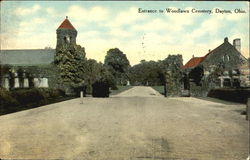 Entrance To Woodlawn Cemetery Dayton, OH Postcard Postcard