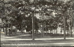 Mansion Park Ogdensburg, NY Postcard Postcard