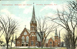 Congregational Methodist And Baptist Churches Postcard