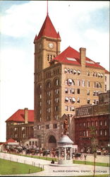 Illinois Central Depot Postcard