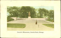 Lincoln's Monument, Lincoln Park Chicago, IL Postcard Postcard
