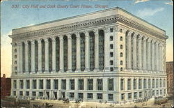 City Hall And Cook County Court House Postcard