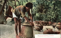 Mexican Making Pottery Postcard