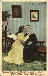 Don't Stop. Keep Right On Postcard