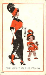 The Split In The Family Postcard