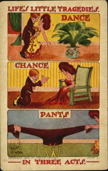 Life's Little Tragedies In Three Acts Comic, Funny Postcard Postcard
