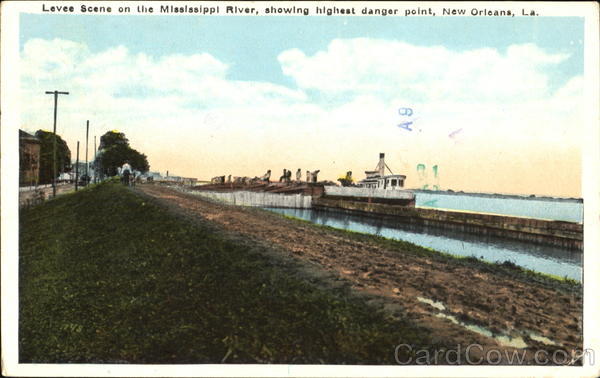 Levee Scene New Orleans Louisiana
