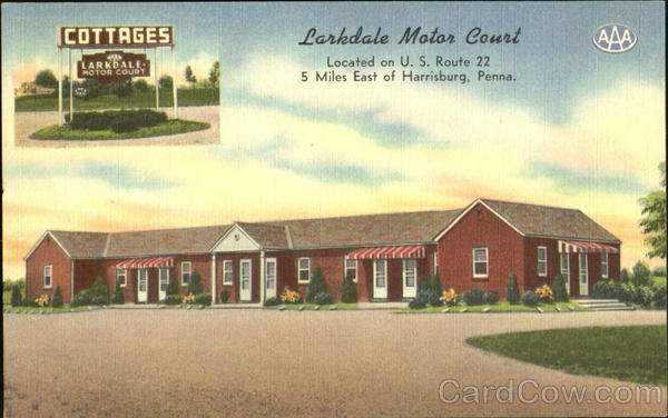 Larkdale Motor Court, U. S Route 22, 5 Miles East of Harrisburg Pennsylvania