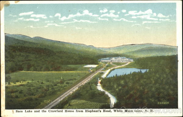Crawford House And Saco Lake From Elephants Head White Mountains New Hampshire