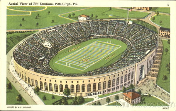 Aerial View Of Pitt Stadium Pittsburgh Pennsylvania