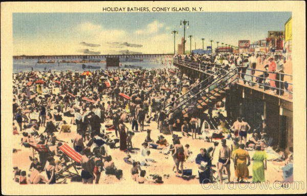 Holiday Bathers Coney Island New York
