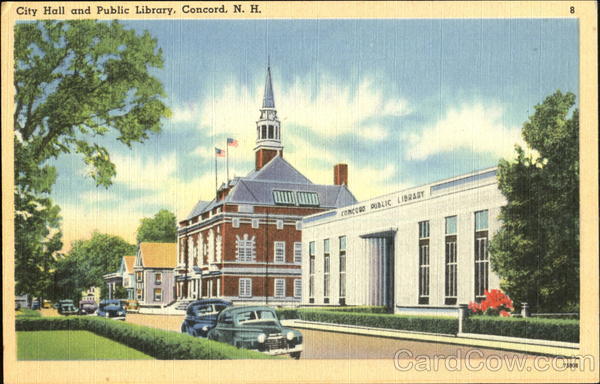 City Hall And Public Library Concord New Hampshire