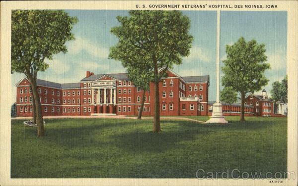 U. S. Government Veterans' Hospital Des Moines Iowa