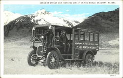 Alaska Street Car Skagway, AK Postcard Postcard