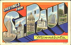 Greetings From St. Paul Postcard