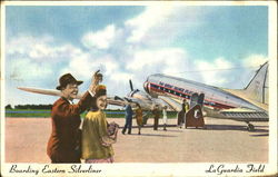 Boarding Eastern Silverliner, La Guardia Field Queens, NY Postcard Postcard
