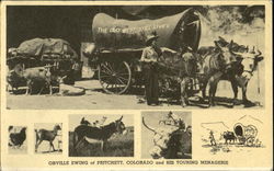 Orville Ewing Of Pritchett Colorado And His Touring Menagerie Postcard