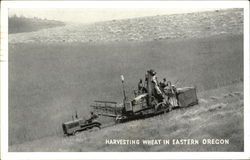 Harvesting Wheat In Eastern Oregon Portland, OR Postcard Postcard