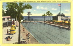 Coral Casino Swimming Pool, Santa Barbara Biltmore California Postcard Postcard