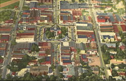 Aerial View Of Business Section Postcard