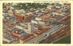 Aerial View Of Business Section Postcard