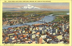 View From A Skyliner Mt. Hood In The Distance Postcard