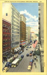 Looking South On Fifth Avenue Postcard