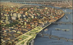 Air View Of Portland Postcard