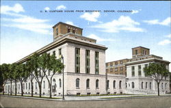 U. S. Customs House From Broadway Postcard