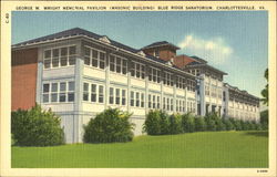 George W. Wright Memorial Pavilion, Blue Sanatorium Charlottesville, VA Postcard Postcard
