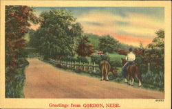 Greetings From Gordon Postcard