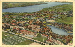Overlooking Cornell And Cayuga Lake Ithaca, NY Postcard Postcard