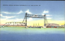 Memorial Bridge Between Portsmouth N. H. And Kittery Me Postcard