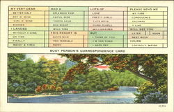 Busy Person's Correspondence Card Postcard