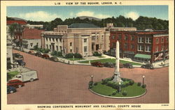 View Of The Square Lenoir, NC Postcard Postcard