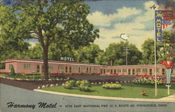 Harmony Motel, U. S. Route 40 Springfield, OH Postcard Postcard